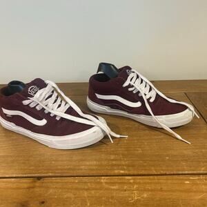 VANS Men’s 7.5 Red Burgundy 3/4 High Hipster Old Skool Off The Wall Skater